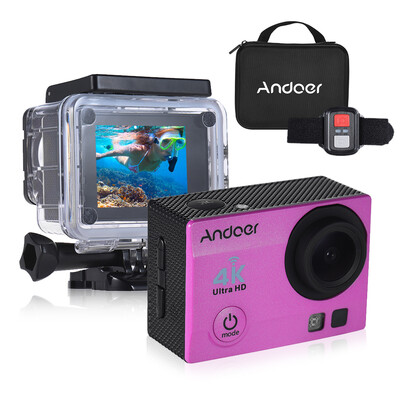 

Andoer Q3H-R 4K 30fps 16MP WiFi Sports Action Camera 1080P Full HD 170° Wide-Angle Lens Waterproof 30m 2" LCD w Remote Control