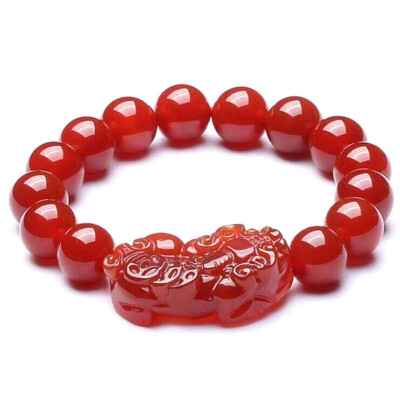 

High - quality natural red agate hand chain dance mythical wild wild male&female wealth