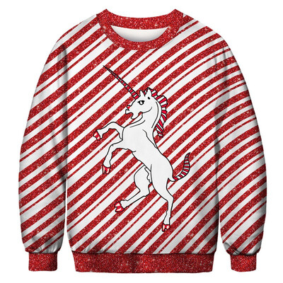 

2018 New Mens&Womens Christmas Collection 3D Printed Sweater Mens Hoodie Long Sleeve Womens Pullover BFT024