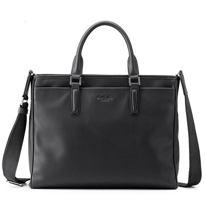 

Pierca card pierre cardin handbag male European&American fashion leather shoulder bag Messenger bag cross section zipper briefcase JFA118031A black