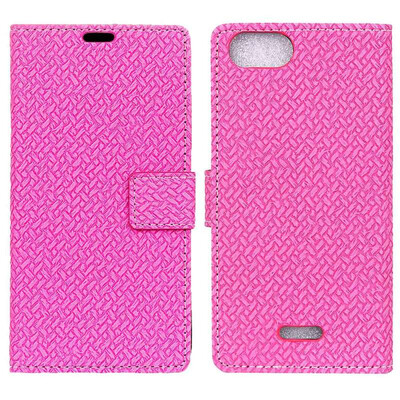 

MOONCASE Millet red rice 6A woven leather case - rose red