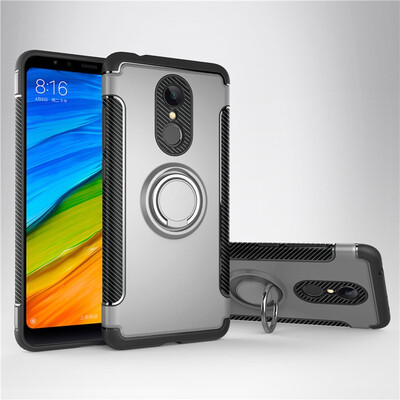 

Fivice Xiaomi Redmi 5 case PC metal ring shell magnetic car bracket TPU phone case