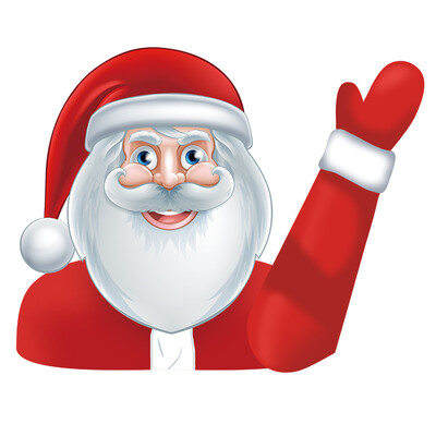 

Christmas Santa Claus Sticker Car Waving Rear Windshield Decal Sticker Wagging Wiper Sticker