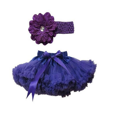 

Buenos Ninos Girl's Tutu Chiffon Petticoat Set with Flower Headband