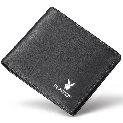 

Playboy Playboy Multi-function Wallets Men&39s Sheep Leather Cross Paper Patch Box PAA1813-6B Black