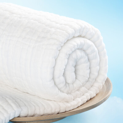 

Jingdong Supermarket Big Park DAPU Towel Home Textile A Category Bath Towel Cotton Folded Square 6 Layer Gauze Bath Towel Baby Gauze Bath Towel White 300g 120 120cm
