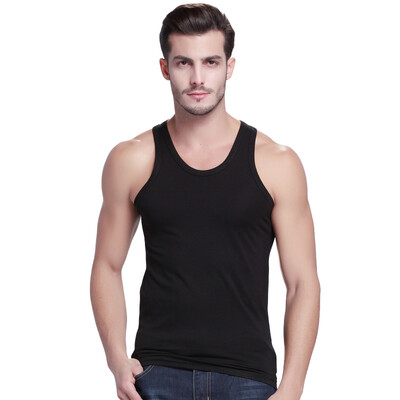 

Snow men&39s vest pure color mercerized cotton vest men&39s four seasons standing primer X-600211 black  170