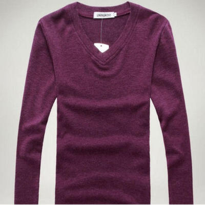 

US Men Slim Fit V-neck Knit Cardigan Pullover Jumpers Sweater Tops Knitwear