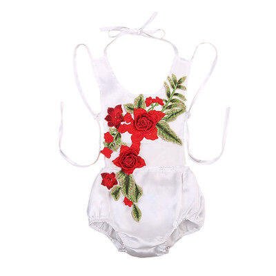 

3D Flower Toddler Baby Girls Bodysuit Romper Jumpsuit Sunsuit Clothes Outfits