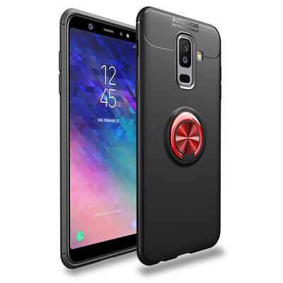 

Fivice Samsung Galaxy A6 PLUS case TPU metal ring shell magnetic bracket soft shell