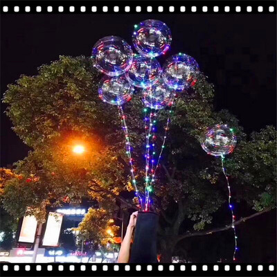 

Luminous Led Balloon LED Air Balloon String Lights Round Bubble Helium Balloons Kids Toy Wedding Party Christmas Deco