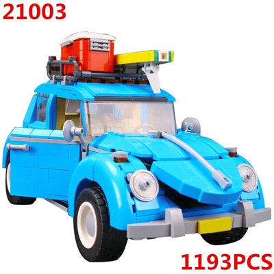 

New Lepin 21003 Legoing 10252 The Volkswagen Beetle City Car Modle Building Blocks Brick Gifts Toy Kid Techinc Series