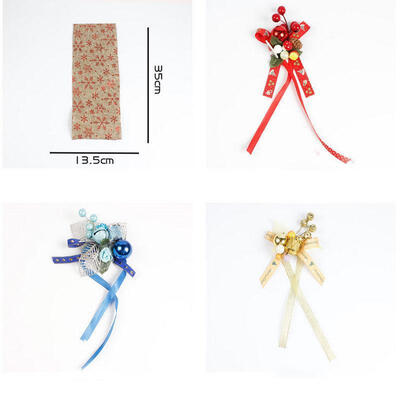 

Christmas Embroider Linen Decoration Dinner Table Wine Bottle Set Covers Sequin