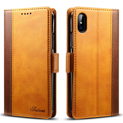 

New iPhoneXsMax Mobile Shell Samsung Mobile Phone Case Flip Card Protector Khaki