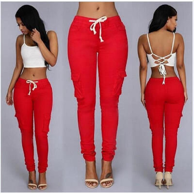 

New LADIES WOMEN HIGH WAISTED SEXY SKINNY JEANS PANTS UK SIZE 6 8 10 12 14 16
