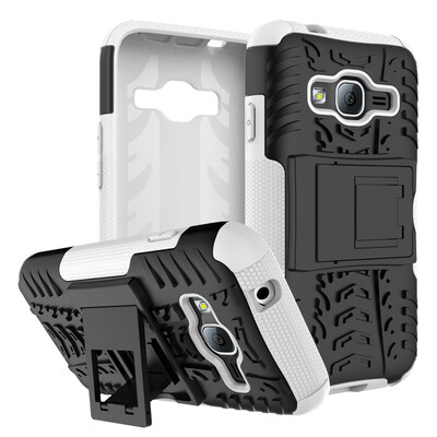 

Fivice Samsung J1 Mini PrimeJ106 Case TPU anti-fall tire pattern back clip bracket phone case