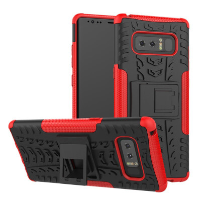 

Fivice Samsung Note 8 Case TPU anti-fall tire pattern back clip bracket phone case