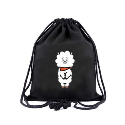 

Gym Drawstring Backpack Canvas Draw String Bucket Bag Travel Shoulder Bags