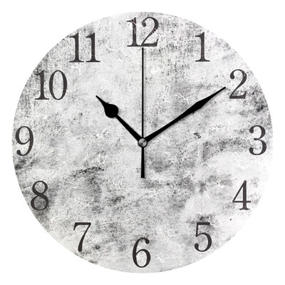 

Wall Clock Arabic Numerals Design Marble Pattern Round
