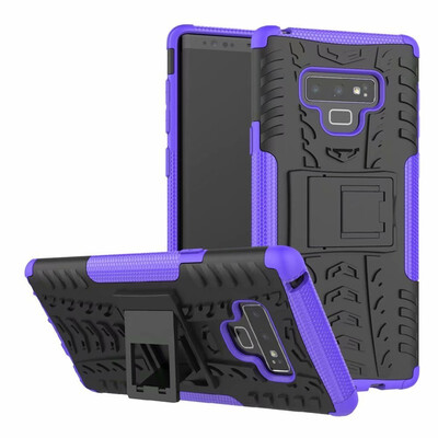 

Fivice Samsung Note 9 Case TPU anti-fall tire pattern back clip bracket phone case
