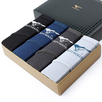 

Jingdong supermarket] seven wolves (SEPTWOLVES) men's underwear men's triangular underwear elastic cotton elastic pants waist belts mixed color equipment 3XL (03314