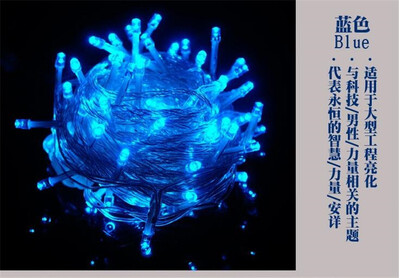 

Christmas lights with tails inserted 10 meters 72 lights color Christmas lights LED Christmas tree lights