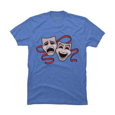 

Comedy And Tragedy Theater Masks Mens Graphic T Shirt