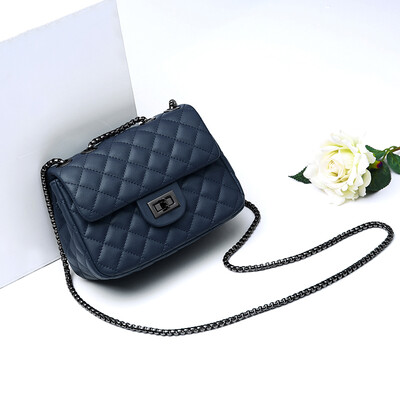 

Viney fashion handbags cowhide small fragrance shoulder bag rhombic chain bag trend crossbody bag Anna red