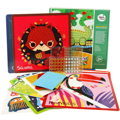

JoanMiro children's handmade mosaic stickers animal homes JM05175
