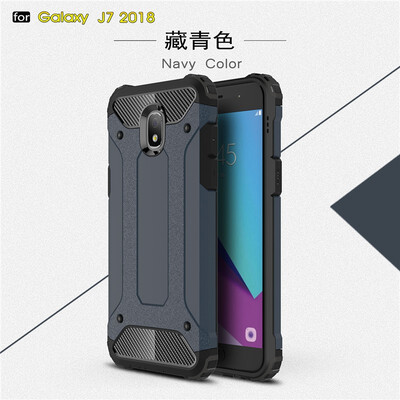 

Fivice Samsung Galaxy J7 2018 case Luxury Silicone Diamond Armor PC Hard Shell Phone Case