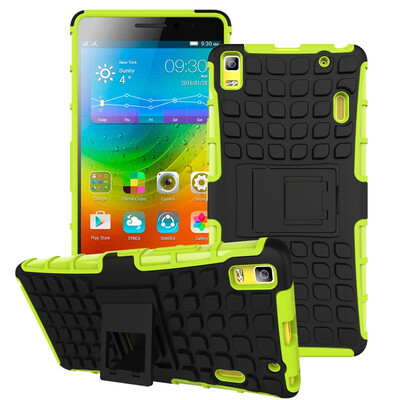 

Fivice Lenovo K3 NoteA7000 Case TPU anti-fall tire pattern back clip bracket phone case