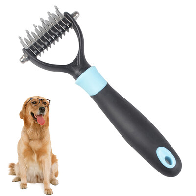 

Pet Grooming Tool Pet Shedding Tool Pet Grooming Brush with 2 Side Undercoat Rake for Cats Dogs