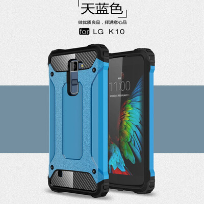 

Fivice LG K10 case Luxury Silicone Diamond Armor PC Hard Shell Phone Case