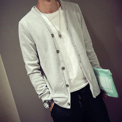 

Закон Kun Корейский случайные мужской свитер кардиган свитер пальто темно-синий XXL 355-CM05