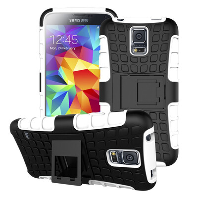 

Fivice Samsung S5i9600 Case TPU anti-fall tire pattern back clip bracket phone case