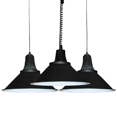 

Baycheer HL478958 Simple Style One Light Hanging Pendant Lamp in Satin BlackMedium