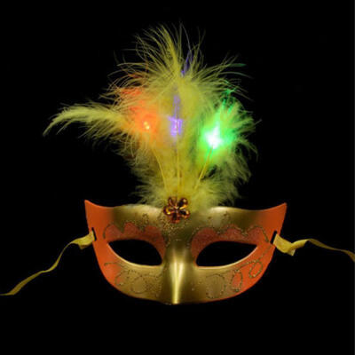 

AU Fancy Feather Venetian Mask Party Halloween Masquerade Ball Dress Costume B
