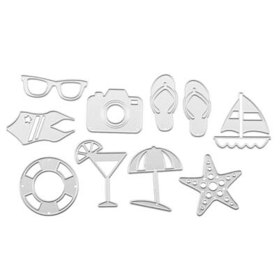 

UpperX Cutting Dies Stencils Cutting Dies Scrapbook Embossing DIY Craft Album Decoration Summer Beach