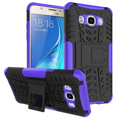 

Fivice Samsung J510J5 2016 Case TPU anti-fall tire pattern back clip bracket phone case