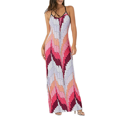 

Printed Pattern Summer Long Slip Dress