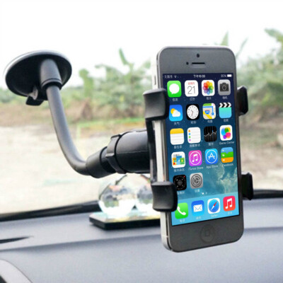 

360�Rotation Car Mount Holder Windshield Bracket for GPS Mobile Phone Black