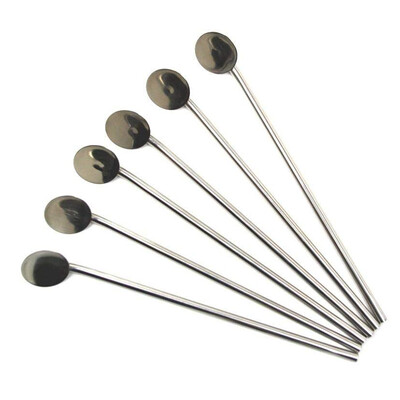 

UpperX Cocktail spoon drinking straw spoon Spoonbill Spoon Cup Latte Stained Cocktail Spoon Iced Coffee 6x