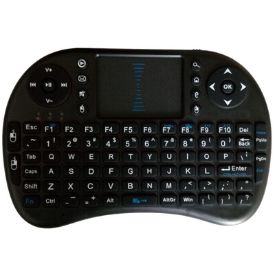 

Mini Wireless Keyboard 24G Air Mouse Remote Control with Touchpad LED Backlit Rechargable Li-ion Battery USB Cable for TV Android