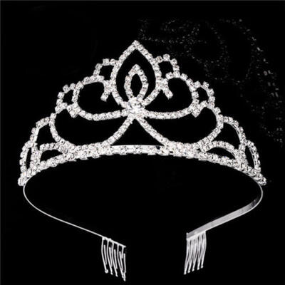 

Be Bridal Wedding Crystal Flower Tiara Crown Pearl Rhinestone Hair Band Headband
