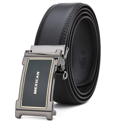 

Scarecrow (MEXICAN) Men's Leather Belt Korean Fashion Casual Automatic Buckle Leather Belt Trousers Trousers MSM10372M-02 Brown