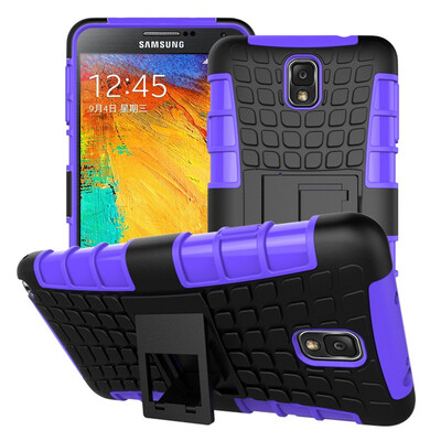 

Fivice Samsung Note 3 Case TPU anti-fall tire pattern back clip bracket phone case