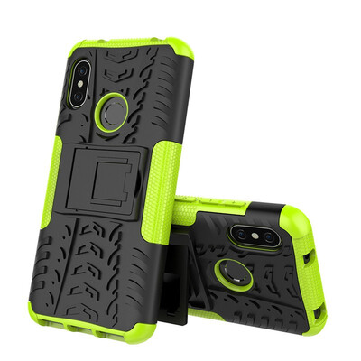 

Fivice Redmi 6 Pro Case TPU anti-fall tire pattern back clip bracket phone case