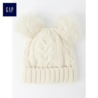 

GAP flagship store baby girl baby poetry wool knit hat curling childrens hat 304839 autumn&winter ivory white  M