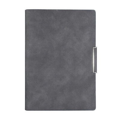 

Glosen B5 advanced business notebook loose-leaf notebook retro simple leather surface this journal 8257 gray
