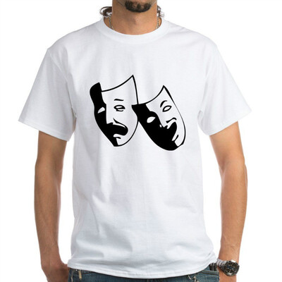 

CafePress - Drama Masks White T-Shirt - 100 Cotton T-Shirt White